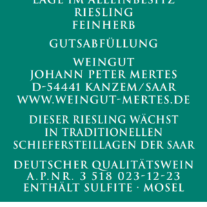 2022 Saarburger Stirn – Alte Reben – Riesling feinherb